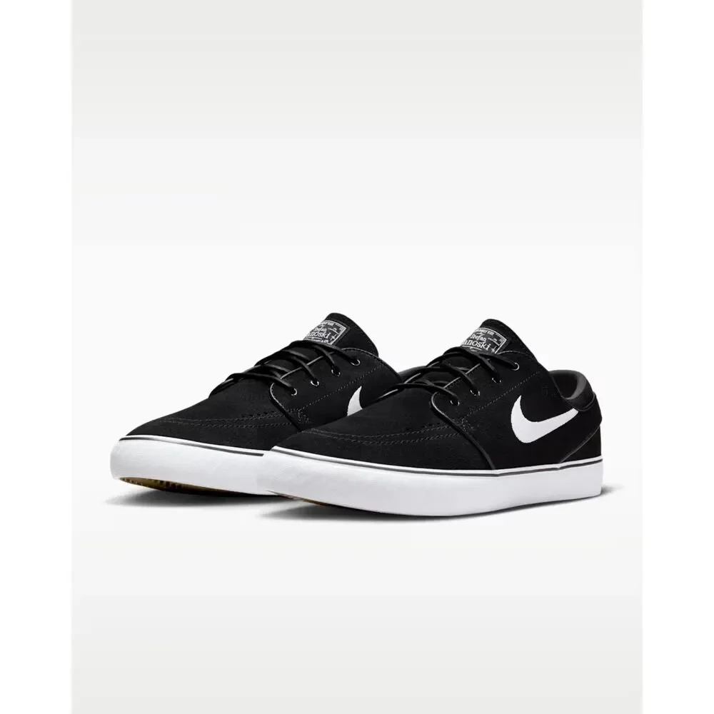 NIKE SB ZOOM JANOSKI OG+ BLACK WHITE Suede Sneaker Shoes Size 7